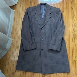Vintage Mt Rock Clothiers Cheviot Wool Over Coat Top Coat 1950s Retro USA Made